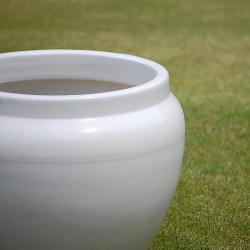 陶器鉢カバー　アレック　白