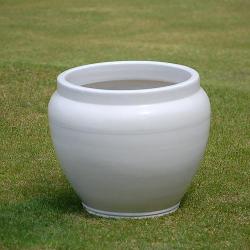 陶器鉢カバー　アレック　白